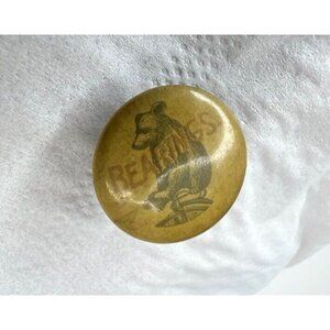 Early Celluloid Bear Bearings Bicycle Stud Button T.M. Goodwin Cin. O. Antique